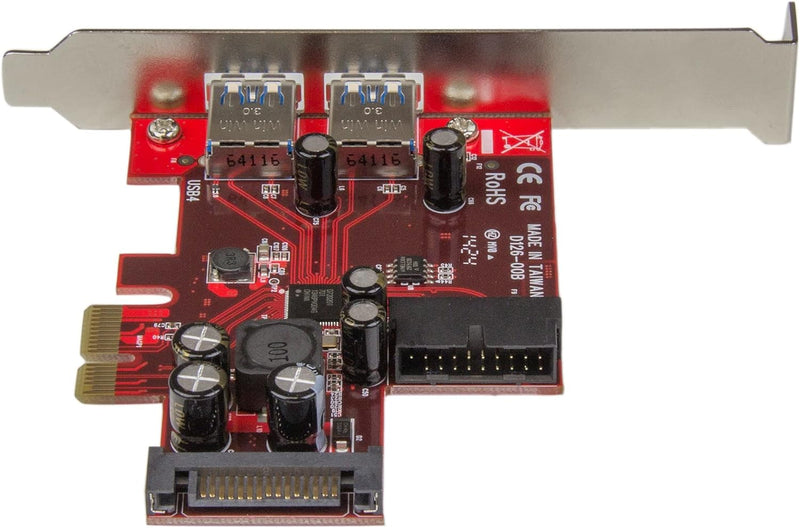 StarTech.com 4 Port USB 3.0 PCI Express-Karte - 2 Externe und 2 Interne mit SATA Power - PCIe SuperS