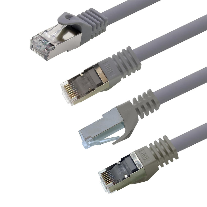 30m - grau - 1 Stück CAT.7 Computer Ethernet Kabel Netzwerkkabel (Rohkabel) Patchkabel S-FTP LSZH PI