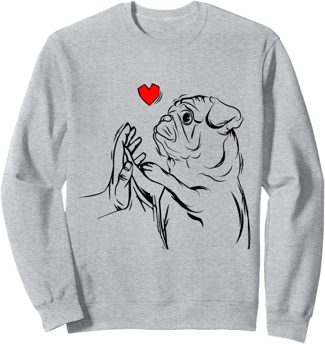 Mops Liebe Hundehalter Frauchen Geschenkidee Sweatshirt