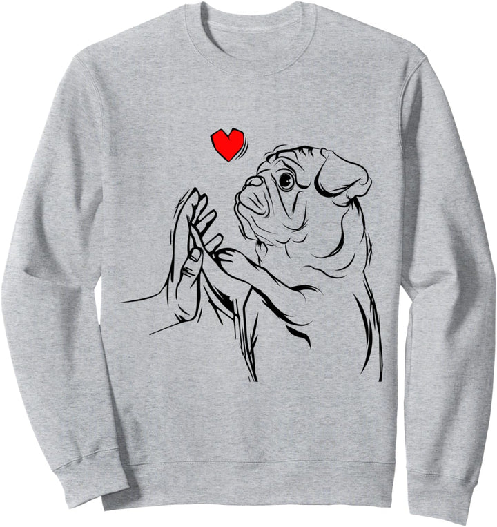 Mops Liebe Hundehalter Frauchen Geschenkidee Sweatshirt