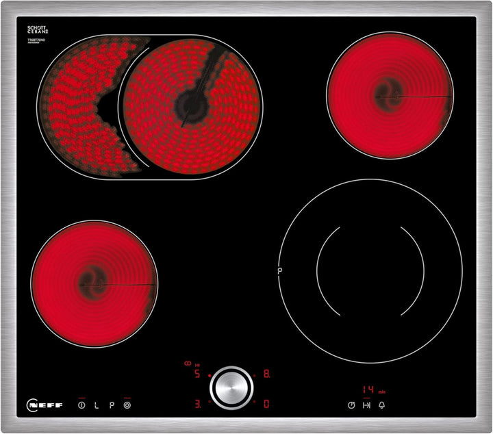 Neff T16BT76N0 Elektrokochfeld N70 / 60cm / TwistPad / Bräterzone / Glaskeramik /