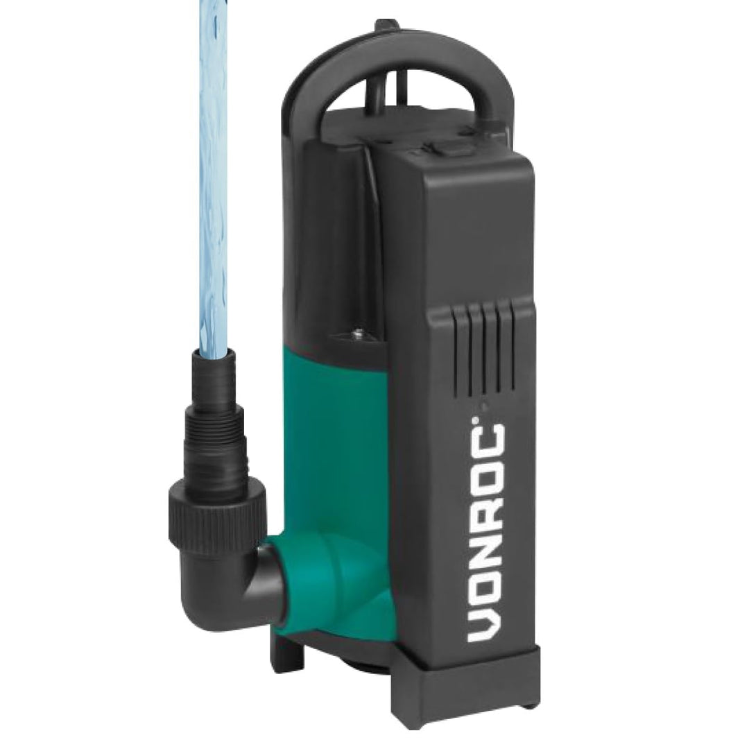 VONROC Tauchmotorpumpe 750W - 14000 l/h - Integrierter Schwimmer | Schmutz- und Klarwasser