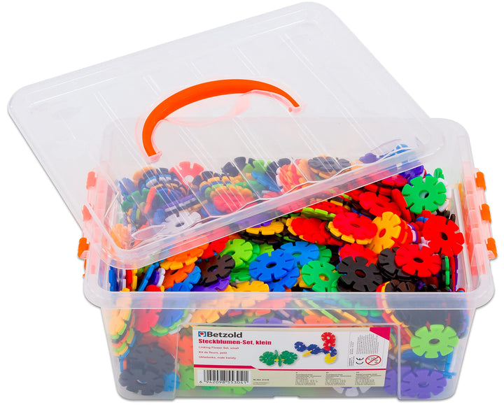 Betzold - Steckblümchen 1000-tlg. - Bunte Steckblumen-Bausteine Steckspiel Mehrfarbig, Mehrfarbig