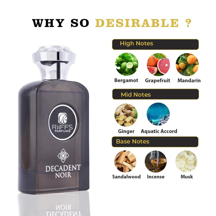Decadent Noir, Eau de Parfum, Riiffs, Man, 100ml