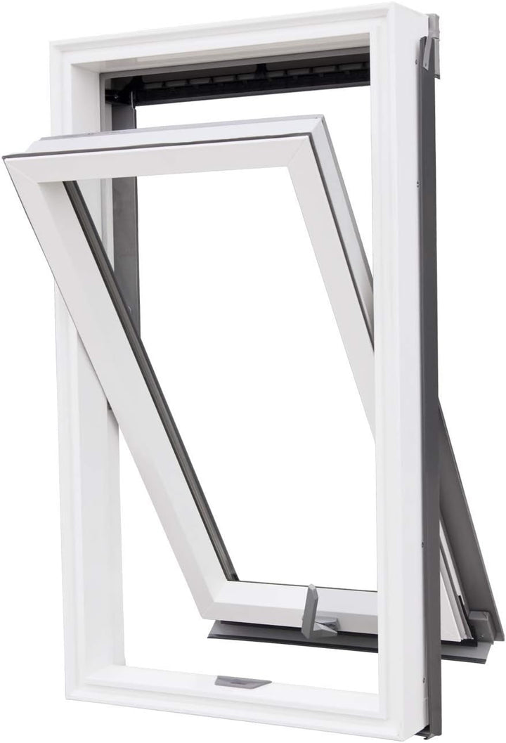 Balio Dachfenster Kunststoff incl. Verdunkelungsrollo und Universal - Eindeckrahmen 0-50mm (78 x 134