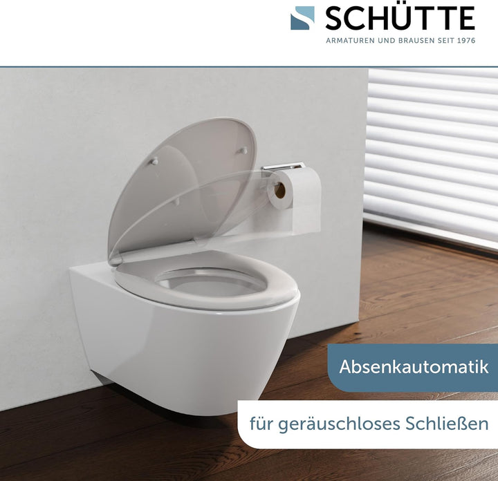 WC-Sitz mit Absenkautomatik | Klodeckel aus bruchsicherem Duroplast | Innovative DIY Montage mit Sch
