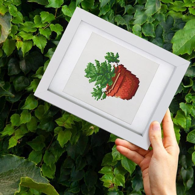 Figured'Art Mini Serie Diamond Painting Erwachsene - Pflanzen 3 - Premium-Box mit 12 Stück 15x18 cm