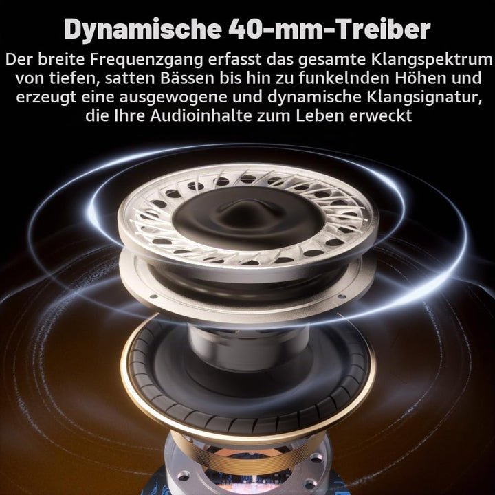 OBEST Over-Ear Noise Cancelling Kopfhörer Kabellos Bluetooth 5.3, Hybrid Active Geräuschunterdrückun