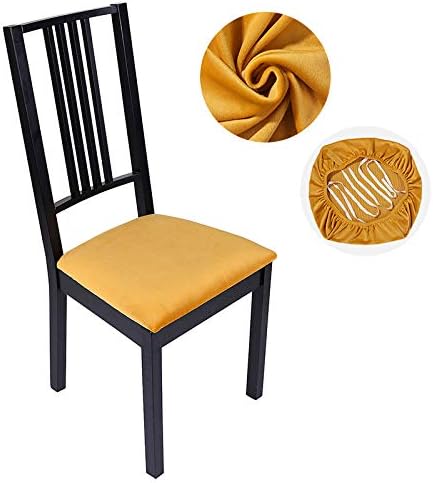 Homaxy Stuhlbezug Sitzfläche Samt Weich Sitzbezug Stuhl Stretch-sitzbezüge für Esszimmerstühle Abwas