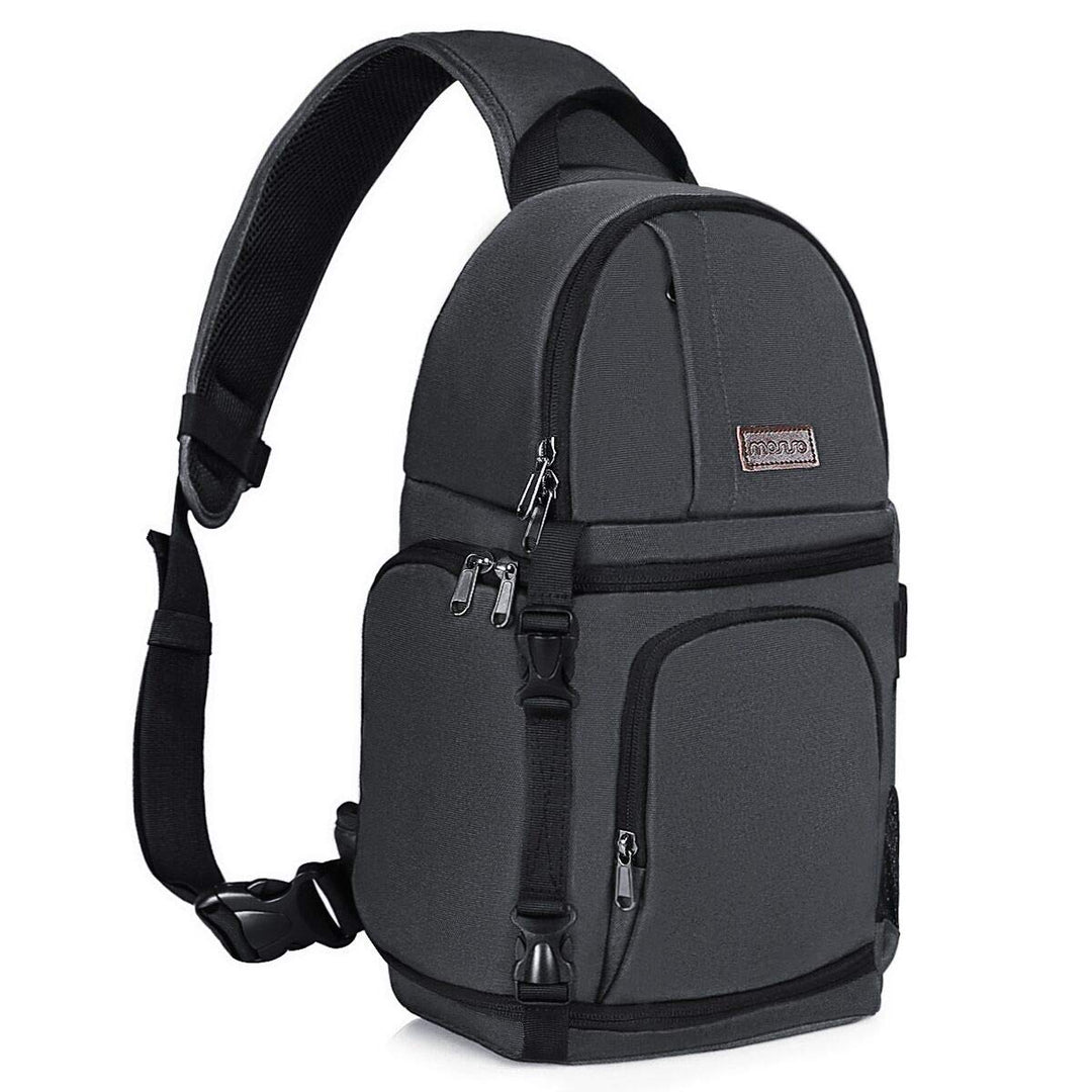 MOSISO Kameratasche Brust, DSLR/SLR/Spiegellose Kamera Rucksack Tasche Stossfester Fotografie Rucksa