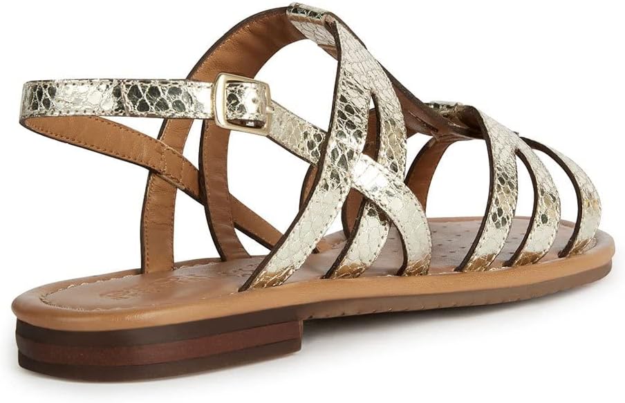 Geox Mädchen D Sozy S Flat Sandal 40 EU Lt Gold, 40 EU Lt Gold