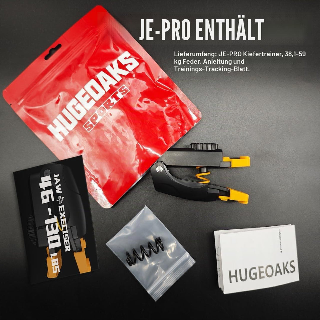 HUGEOAKS Kiefertrainer, Einstellbarer Widerstand, 46-130 LBS, Kiefer-, Gesichts- und Nackentrainer,