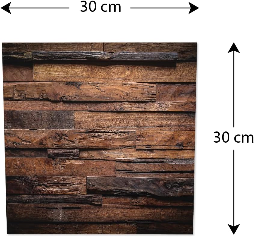 ALLboards Schlüsselkasten Schlüsselbox Dunkles Holz Glas Glasboard Magnettafel Memoboard - 30x30x4,7