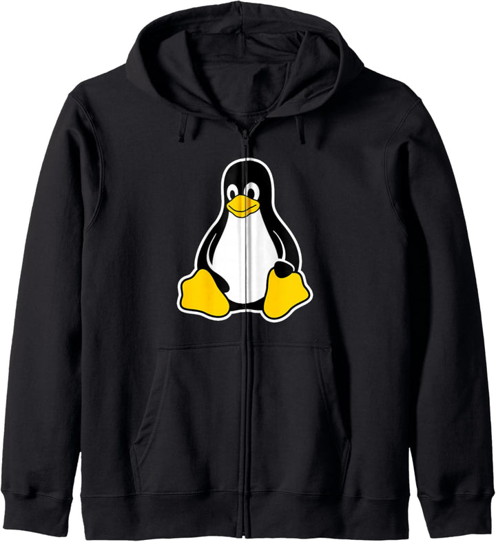 Linux Tux Penguin Mascot Open Source Software Engineer Kapuzenjacke