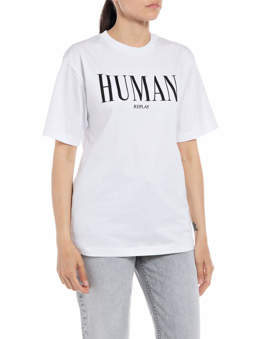 Replay Damen T-Shirt XS 001 White, XS 001 White