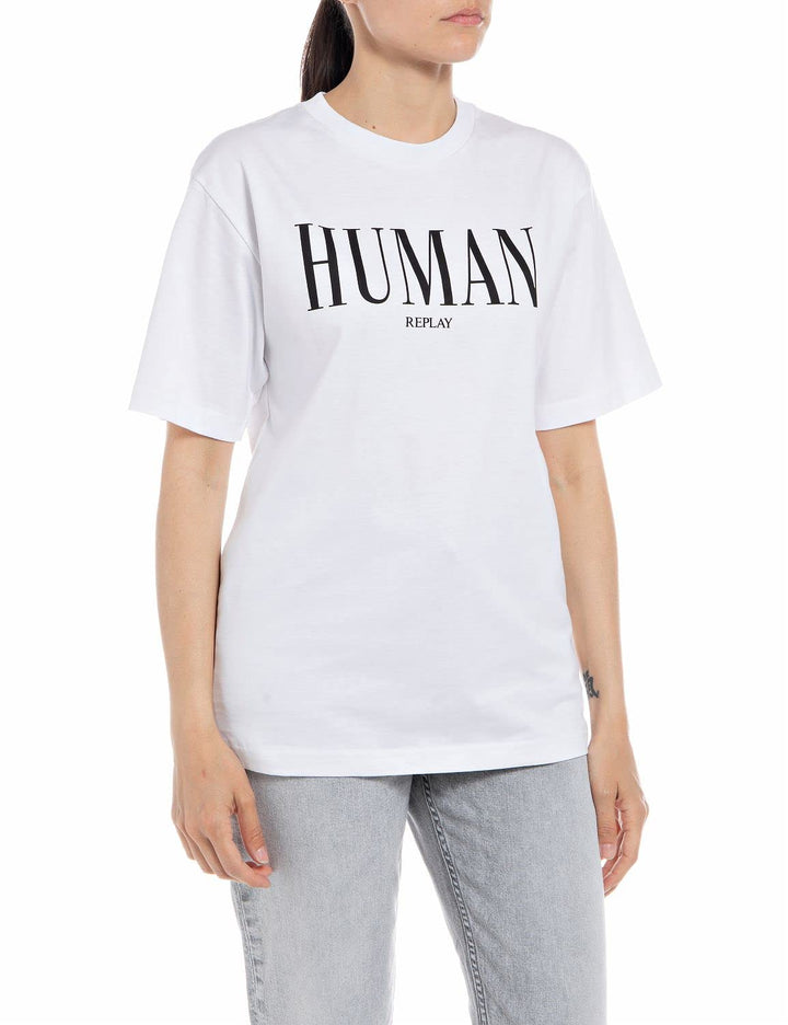 Replay Damen T-Shirt XS 001 White, XS 001 White