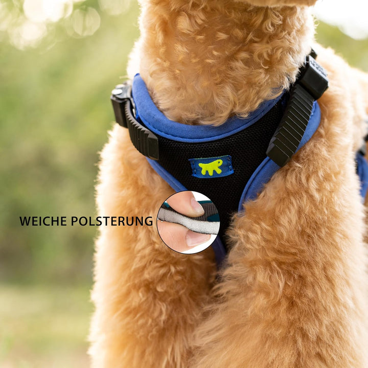 Ferplast Hundegeschirr mittlegrosse Hunde Geschirr Hunde mit Polsterung ERGOCOMFORT M, Halsumfang: 3