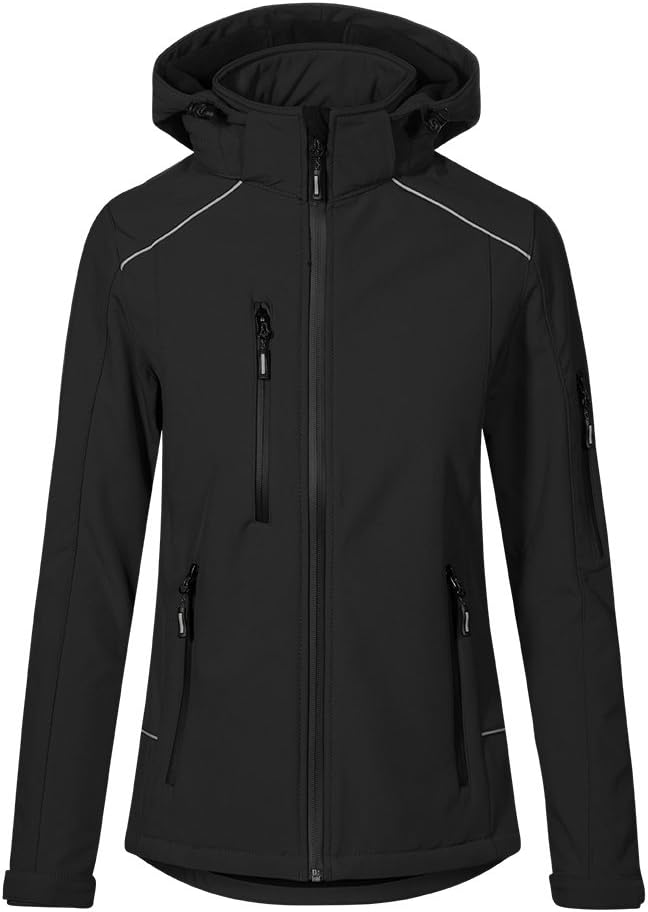 Softshell Jacke Damen, Schwarz, XL