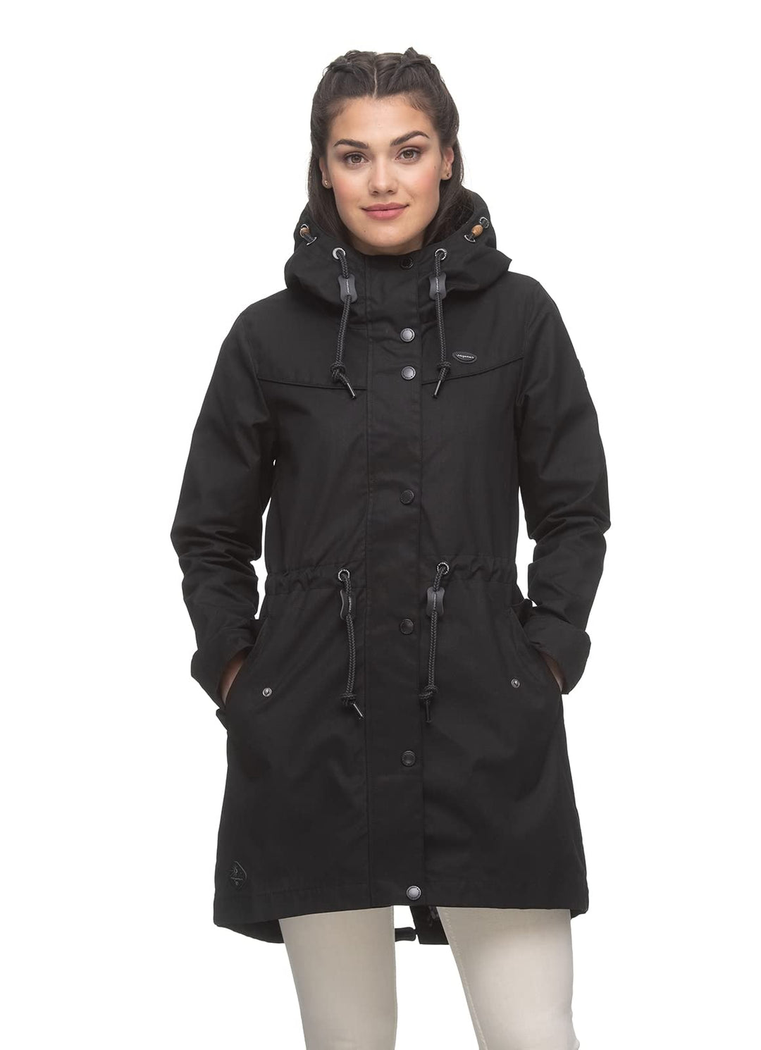 Ragwear CANNY Damen Frauen Parka,Mantel,Übergangsmantel mit Kapuze,Herbstmantel,wasserabweisend XS B