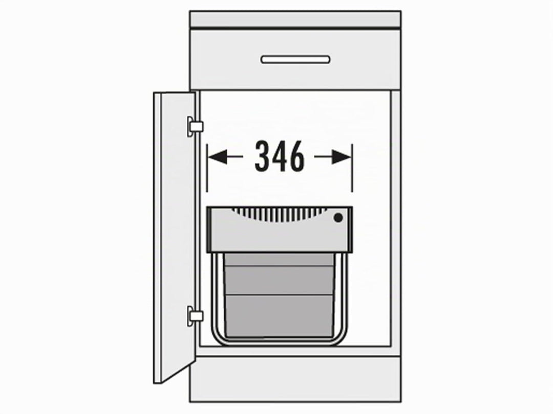 Hailo 3641121 Abfallsammler TR Swing 40.2/36 für Schränke ab 400 mm Breite mit Drehtür
