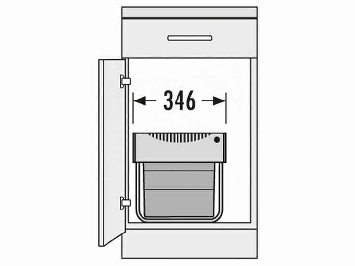Hailo 3641121 Abfallsammler TR Swing 40.2/36 für Schränke ab 400 mm Breite mit Drehtür