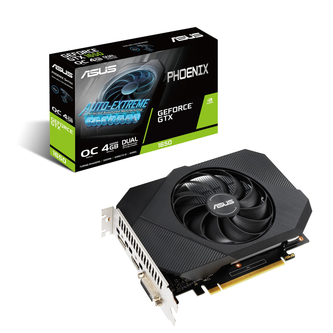ASUS Phoenix Nvidia GeForce GTX 1650 4GB Power OC Edition Gaming Grafikkarte (GDDR6 Speicher, PCIe 3
