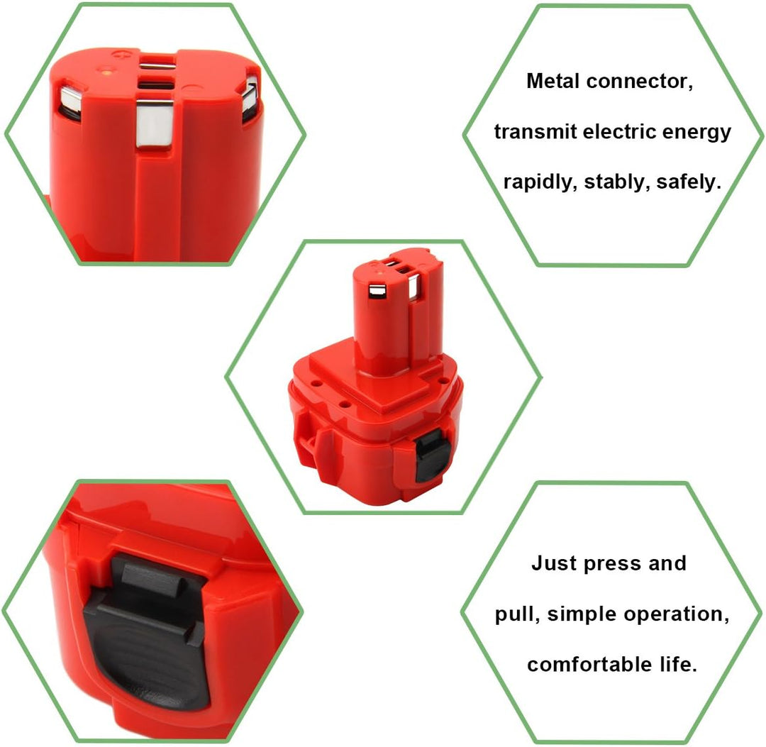 Shentec 12V 4.5Ah Ni-MH Ersatzakku für Makita Akku 1220 1222 PA12 1233S 1234 1233 1235 1235B 1235F 1