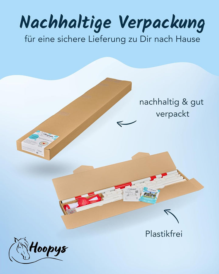 Hobby Horse Hindernisse - 2er-Set Sprunghindernisse - rot und blau - Steckenpferd Spielzeug für den