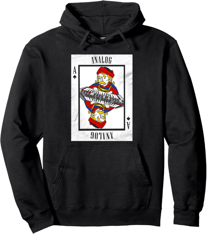 Vintage Synth Analog Synthesizer Spielkarte Studio Nerd Pullover Hoodie