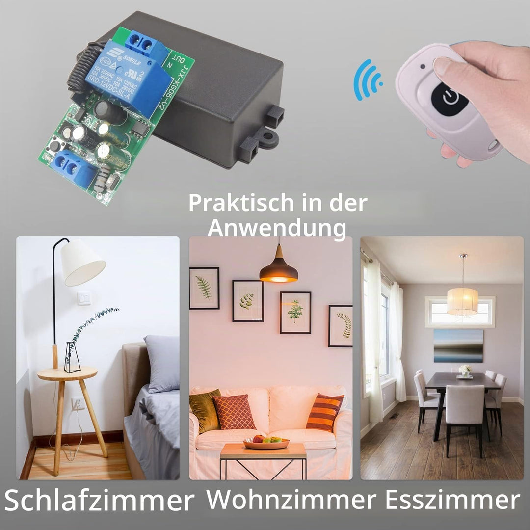 DieseRC Radiofrequenz Licht Fernbedienung Schalter 433 MHz RF Drahtloser AC 220V 230V 240V 1500 W Re
