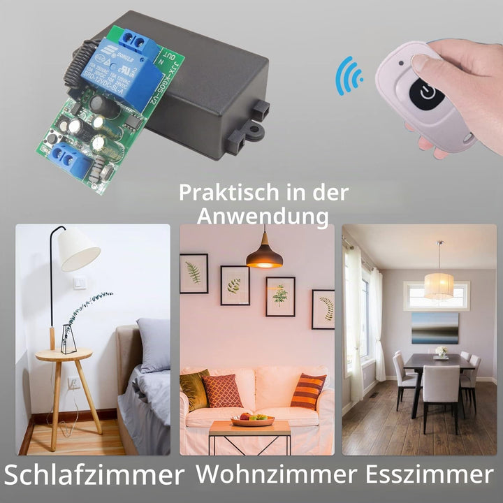 DieseRC Radiofrequenz Licht Fernbedienung Schalter RF Drahtloser AC 220V 230V 240V 1500 W Relais Emp