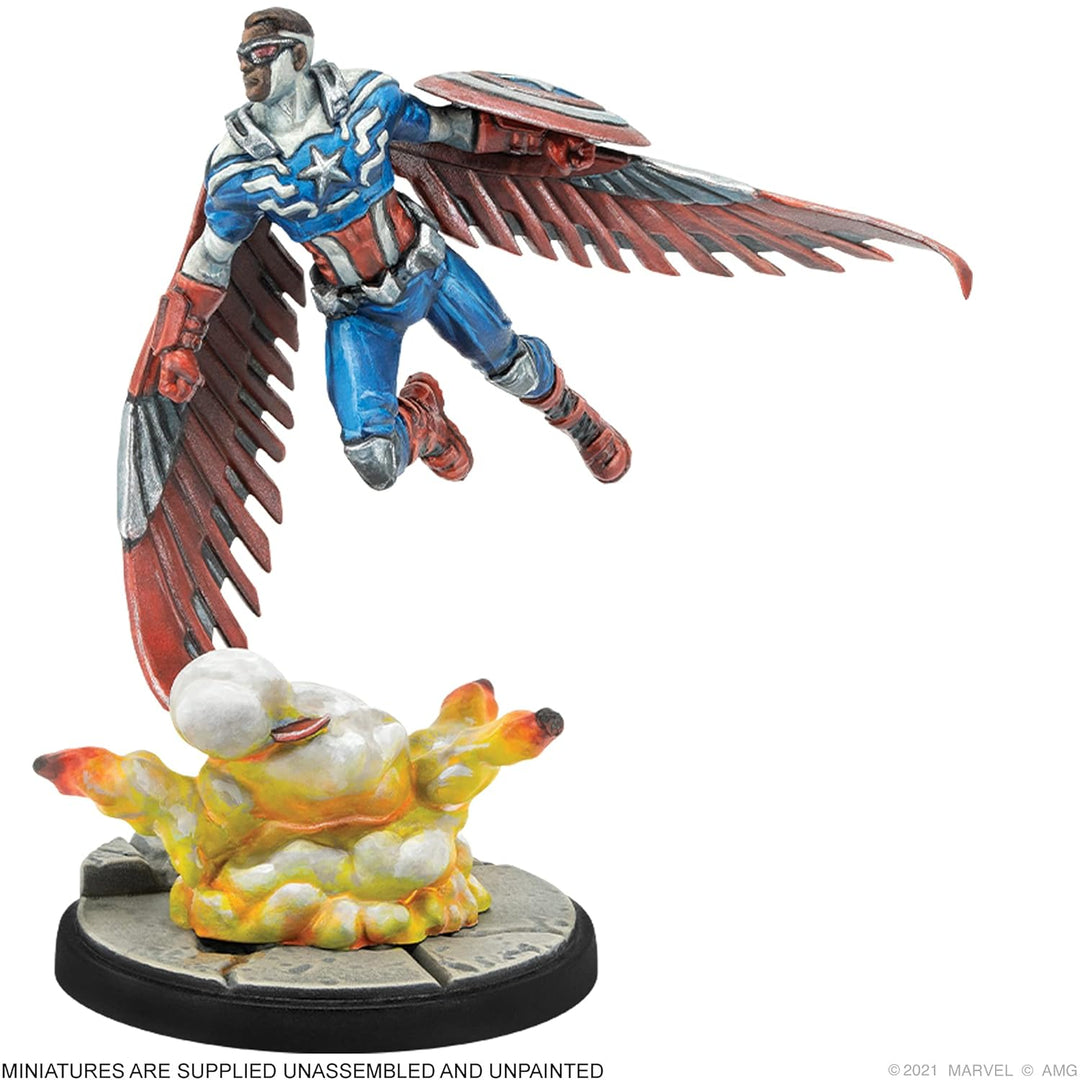 Atomic Mass Games, Captain America and War Machine: Marvel Crisis Protocol, Miniatures Game, Ages 14