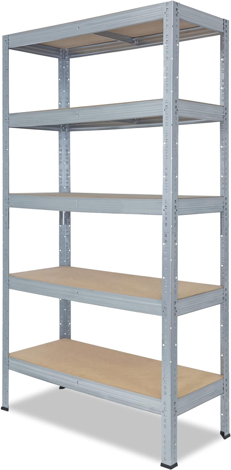 shelfplaza® 180x30x45cm Profi Schwerlastregal verzinkt/Metallregal mit 5 Böden à 200kg Tragkraft/Kel