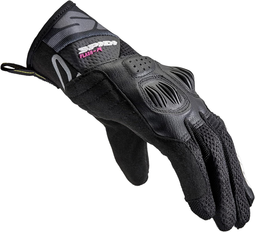 SPIDI, Flash-R Evo Lady, Guanti Moto per Donna, Protettivi e Resistenti, Guanti Moto Estivi Impermea