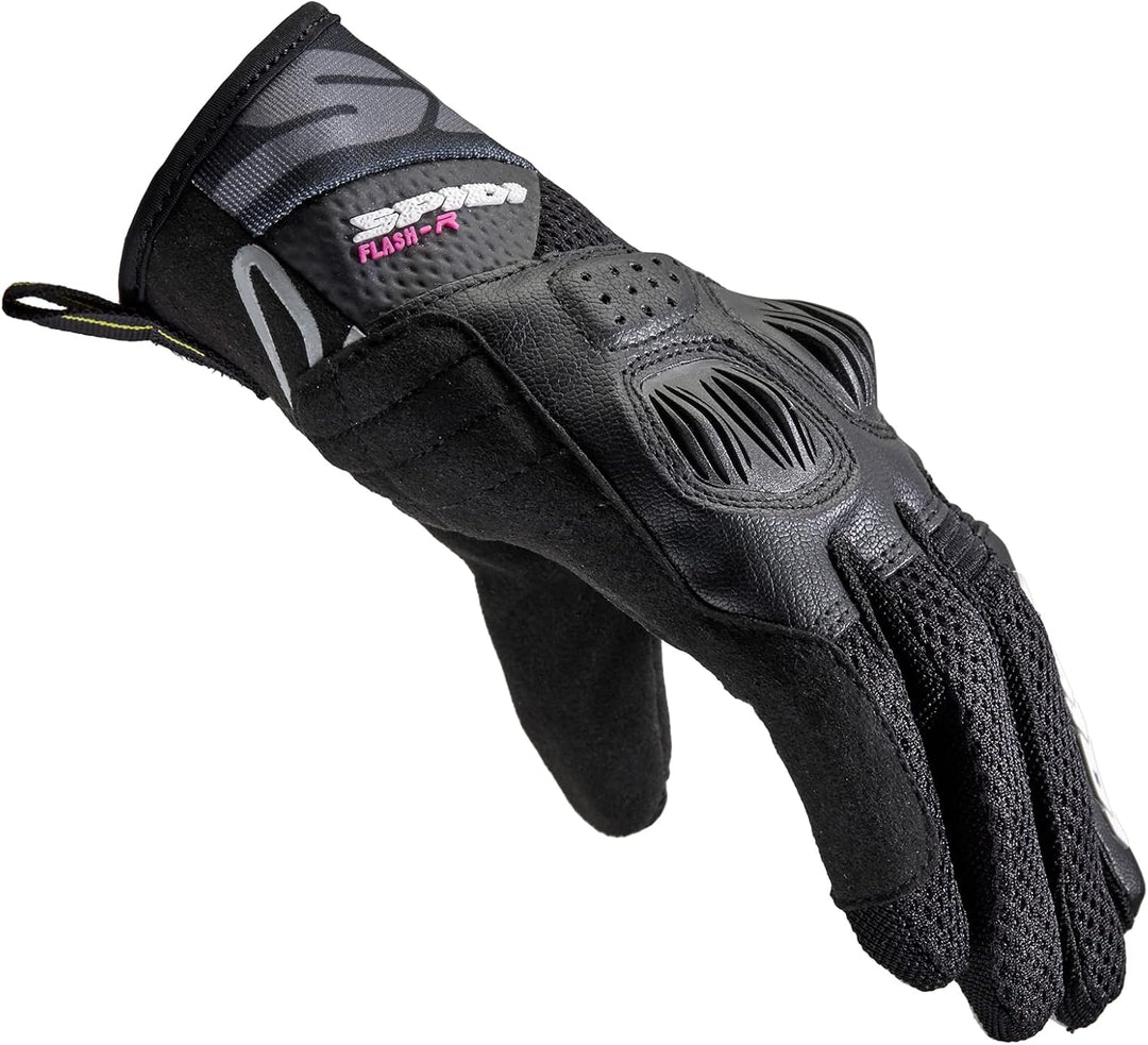 SPIDI, Flash-R Evo Lady, Guanti Moto per Donna, Protettivi e Resistenti, Guanti Moto Estivi Impermea