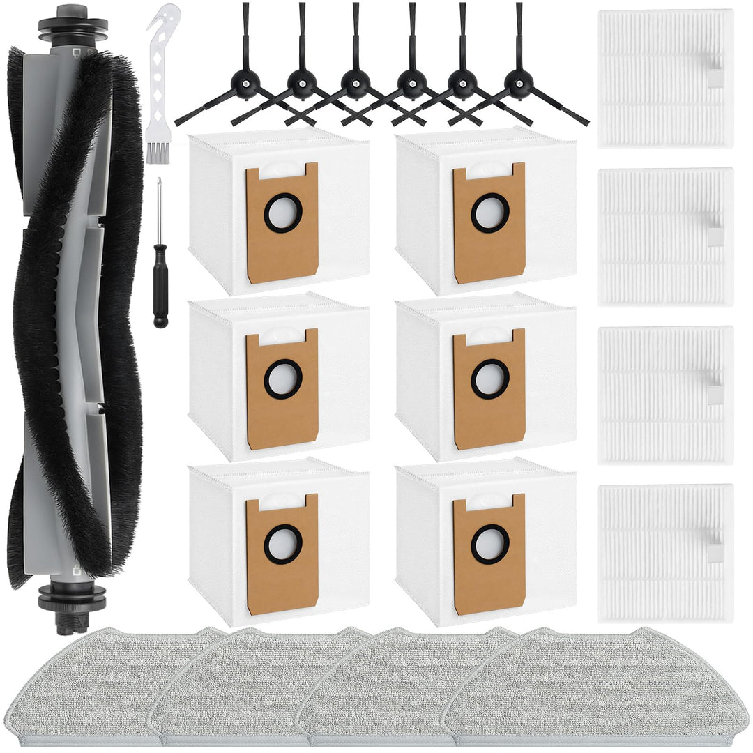 23 Stück Zubehör für AIRROBO T20+/ T25+/ T30+/ T25+C/ GT21 Saugroboter Ersatzteile Zubehör, 1 Hauptt