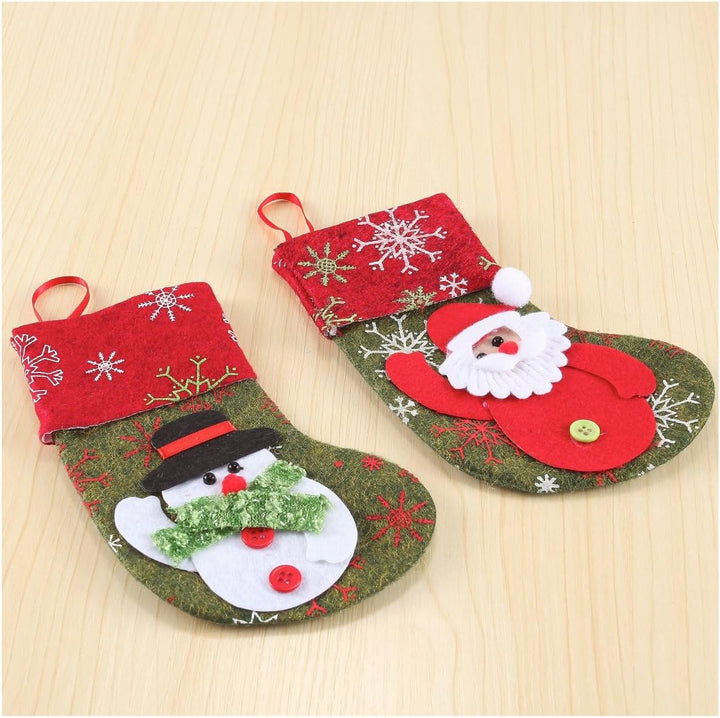 JOYIN 12 Stück Mini Weihnachtsstrumpf - 3D Nikolausstrumpf -Nikolausstiefel für Weihnachtsdekoration