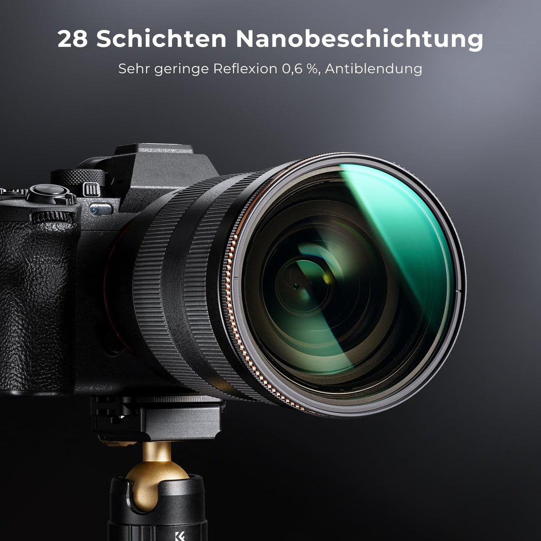 K&F CONCEPT Nano-X Serie ND Filter 82mm Variabler Graufilter ND4-32 (2-5 Blendenstufen), 82mm