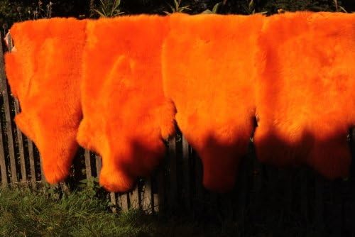 Lammfell Orange 120-130
