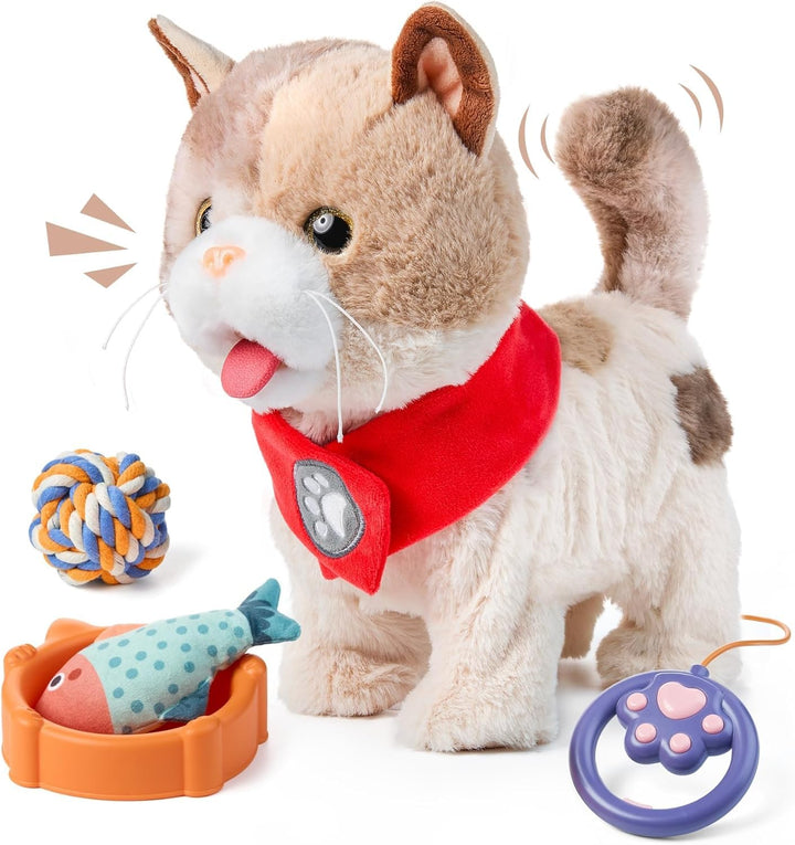 TUMAMA KIDS Elektronische Haustiere, Katze Spielzeug Kinder, Roboter Kuscheltier Plüschtiere Katze,