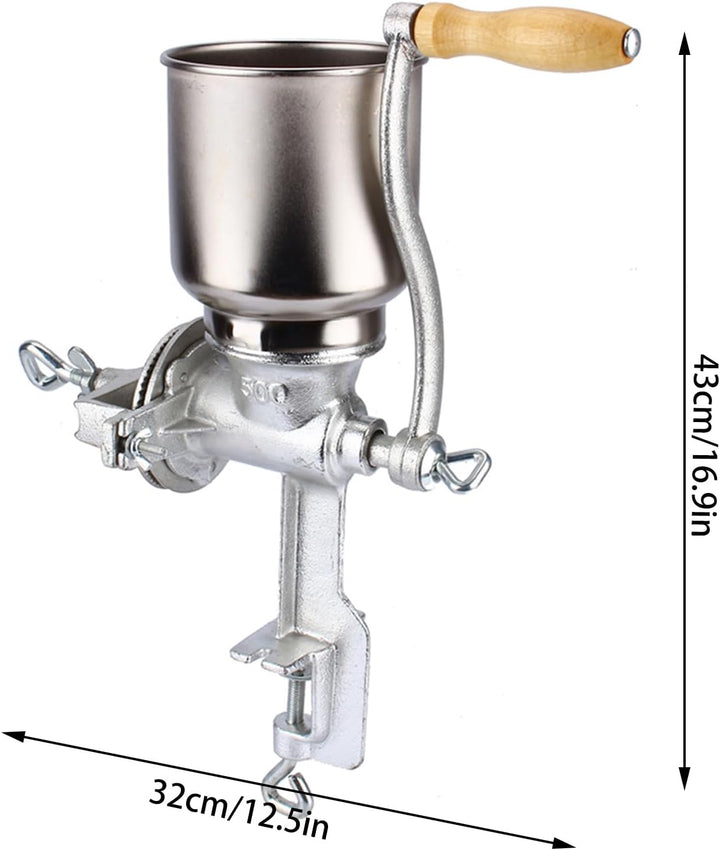 lyrlody Manuelle Kaffeemühlen aus Gusseisen Handmühle Getreidemühle Mohnmühle Schrotmühle mit Schrau