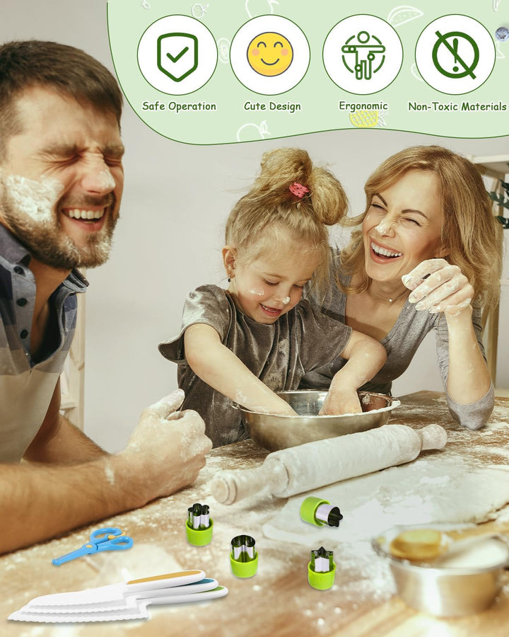 Montessori-Küchenmesser für Kinder ab 2 Jahren, 20 Stück, zum Schneiden und Kochen von Obst oder Gem