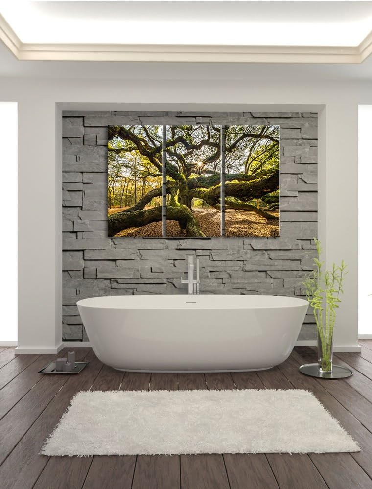 Pixxprint gigantisch verzweigter Baum als Leinwandbild | Grösse: 3 Teilig (120x80) | Wandbild| Kunst
