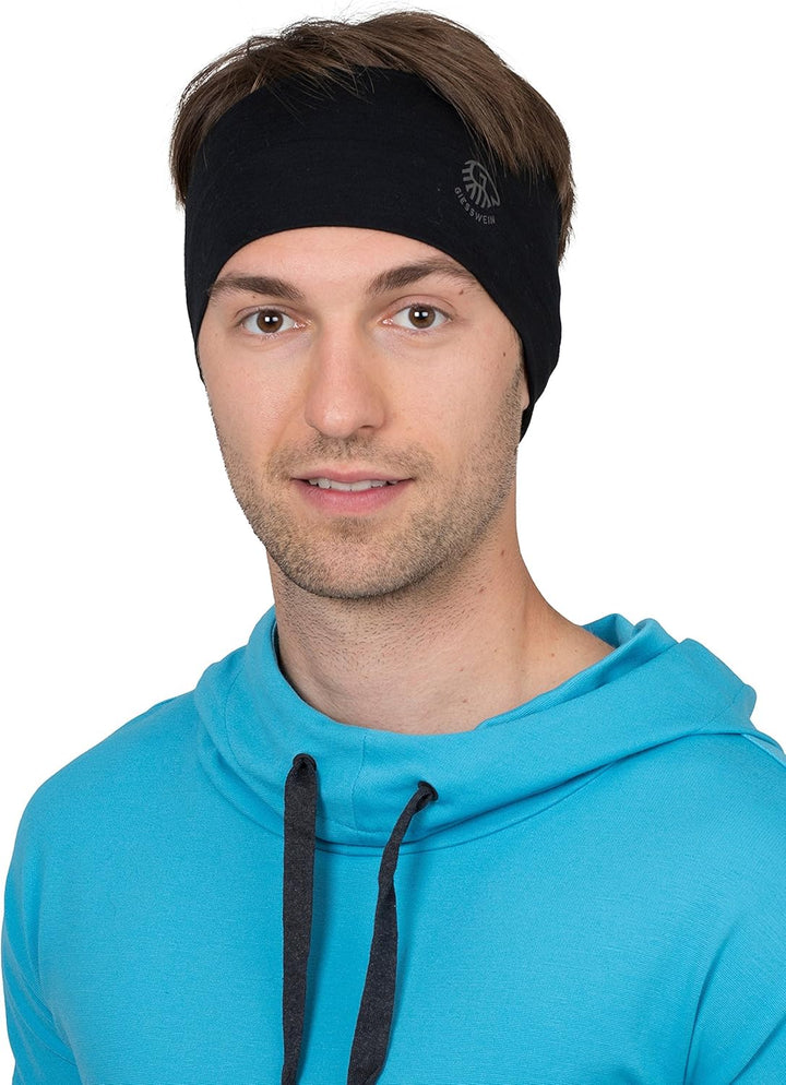 GIESSWEIN Stirnband Brentenjoch - Merino Jersey Headband, Damen &amp; Herren Ohrenwärmer aus 100% Merino