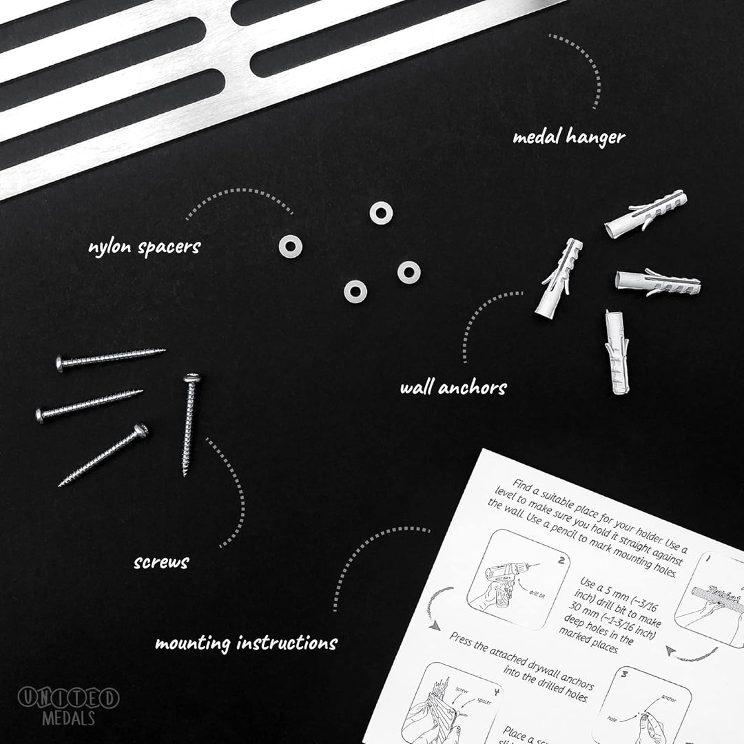United Medals Laufmedaillenaufhänger RUNNER GIRL - Edelstahlhalter 430.0 Millimeter, 430.0 Millimete