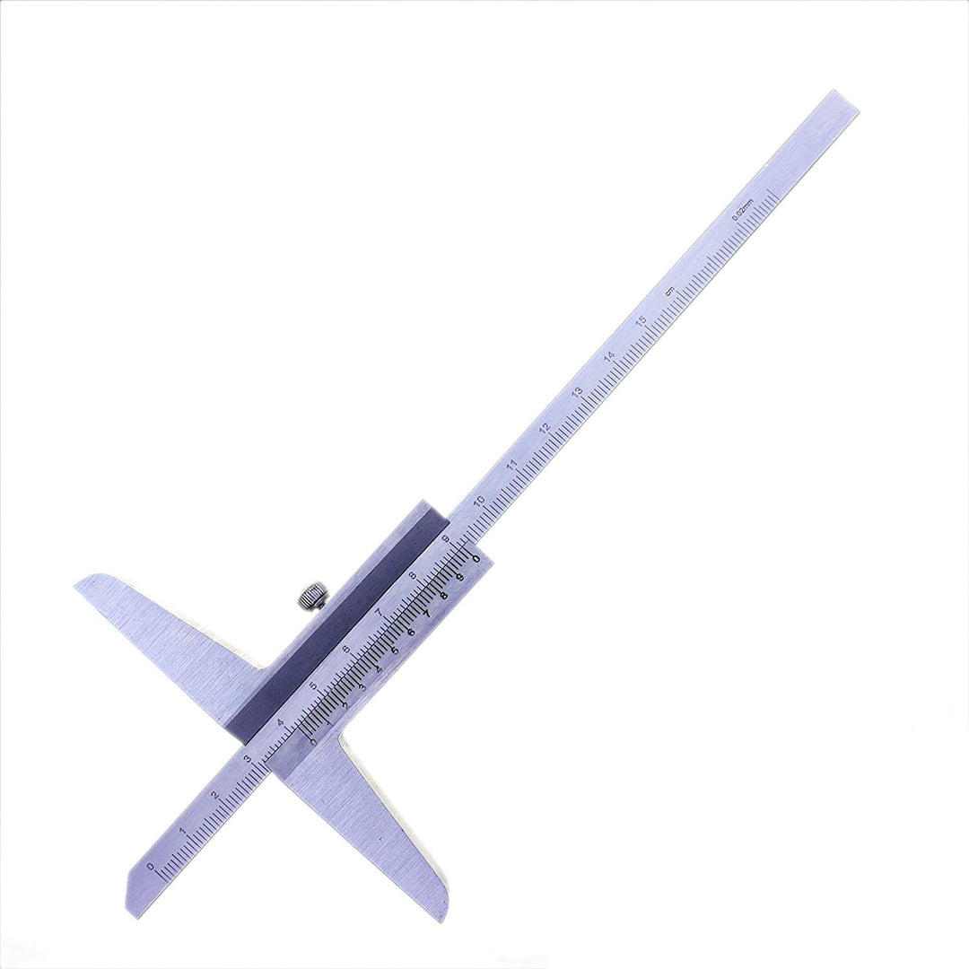 KATSU Tiefenmessschieber 0-150mm 0,02 mm Genauigkeit Metrisches Tiefenmess-Messschieber Messwerkzeug