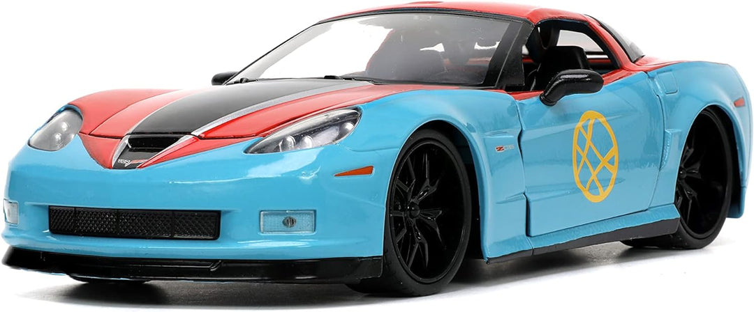 Jada Toys- 32115R/BL, Miniatur-Auto-Sammlung, Rot/Blau