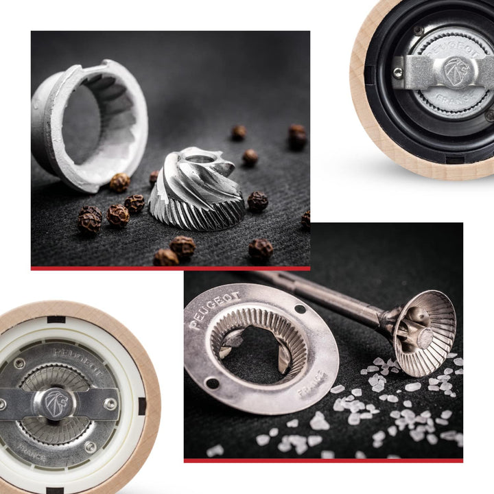 PEUGEOT - Paris u'Select 18 cm Pepper and Salt Mill Set - 6 Predefined Grind Settings - Powdered Sal