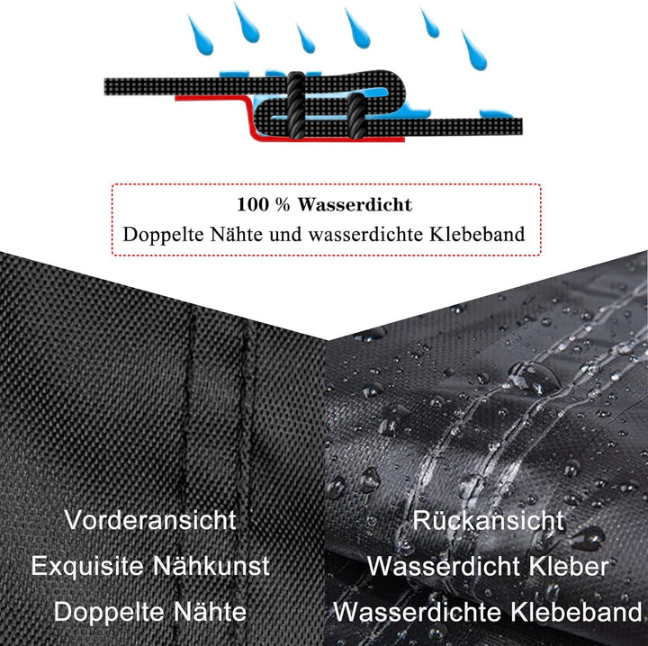 EKQSGLC Gartensofa Abdeckung Wasserdicht, 600D Schutzhülle Gartensofa mit Lüftungsschlitzen, Outdoor