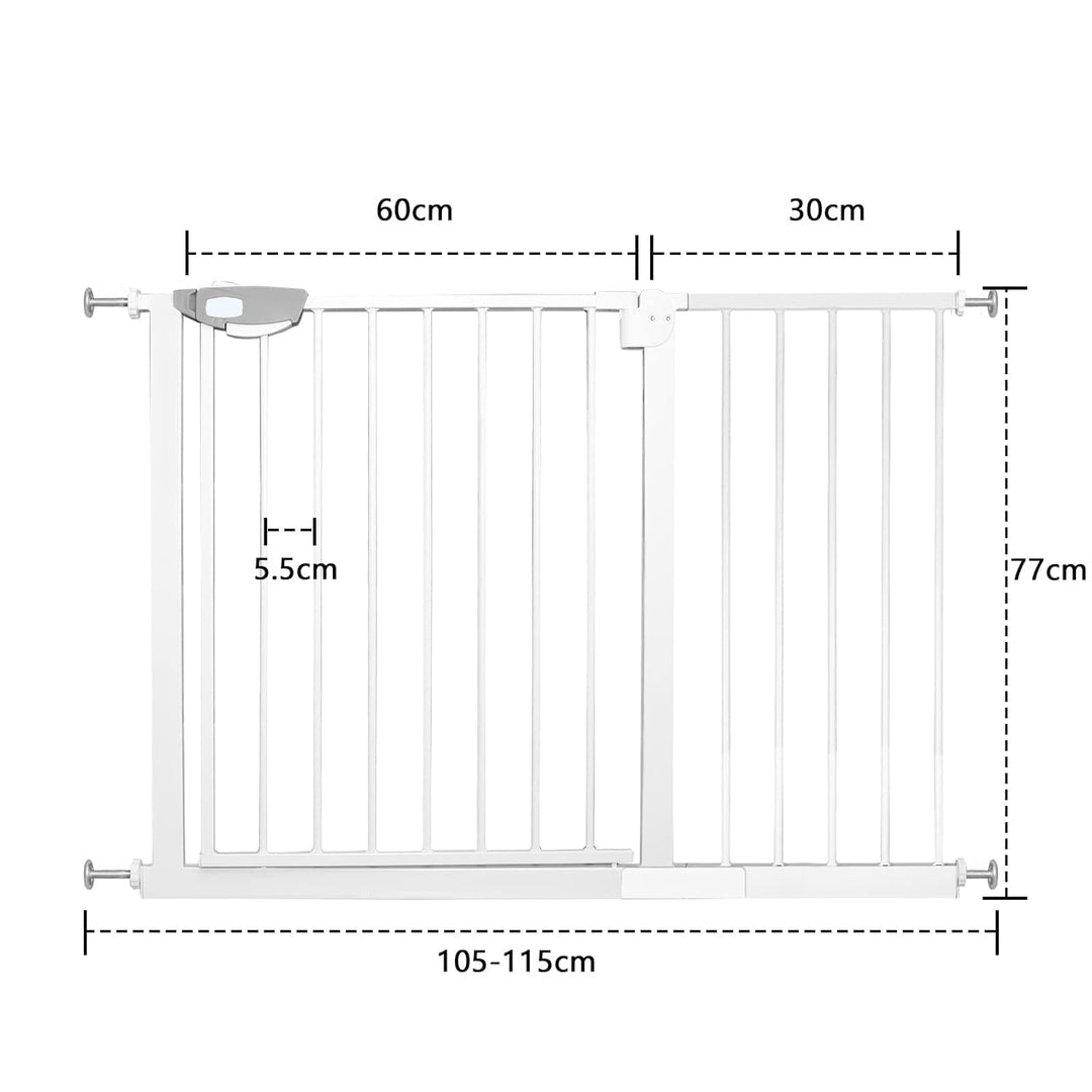 Froadp Türschutzgitter Baby Treppengitter Kindergitter ohne Bohren 105-115cm Türgitter Treppen Beids